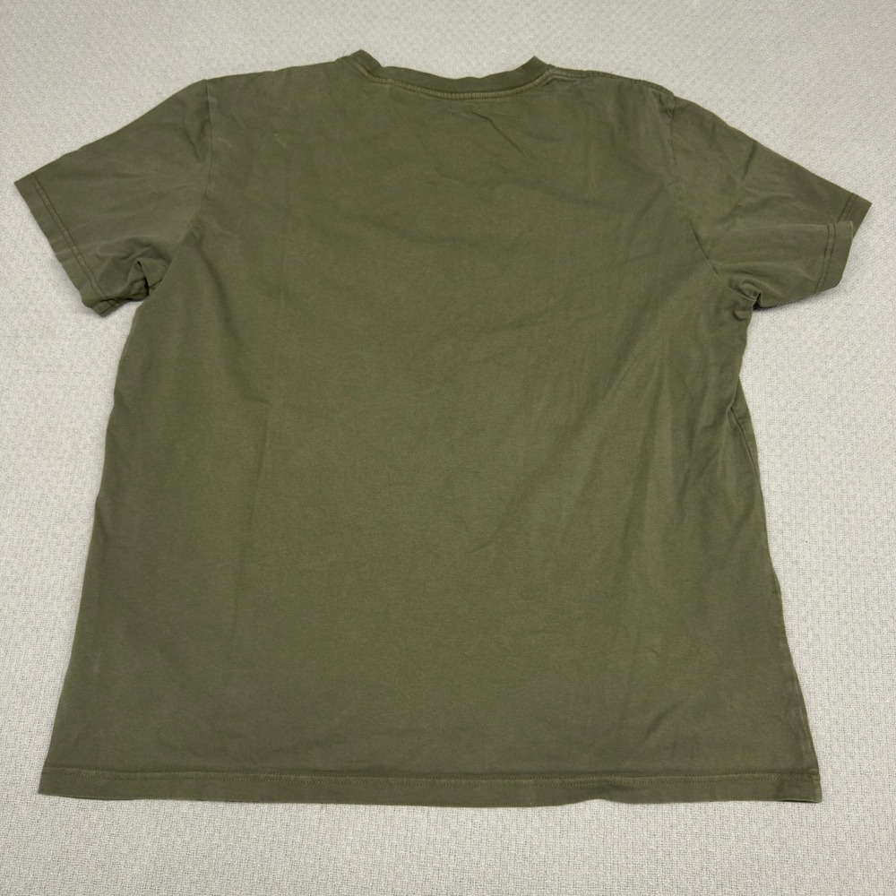 Fjallraven Shirt Mens Large Olive Green Multicolor Logo Graphic Tee Casual - Picture 2 of 7